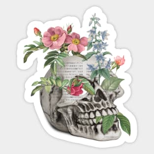 Floral Skull Sticker